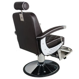 Gabbiano Imperial Barber Chair Chair Brown - front view on a white background