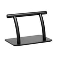 Gabbiano L005S Hairdressing Footrest Black - full product view at an angle on a white background