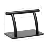 Gabbiano L005S Hairdressing Footrest Black - full product view on a white background