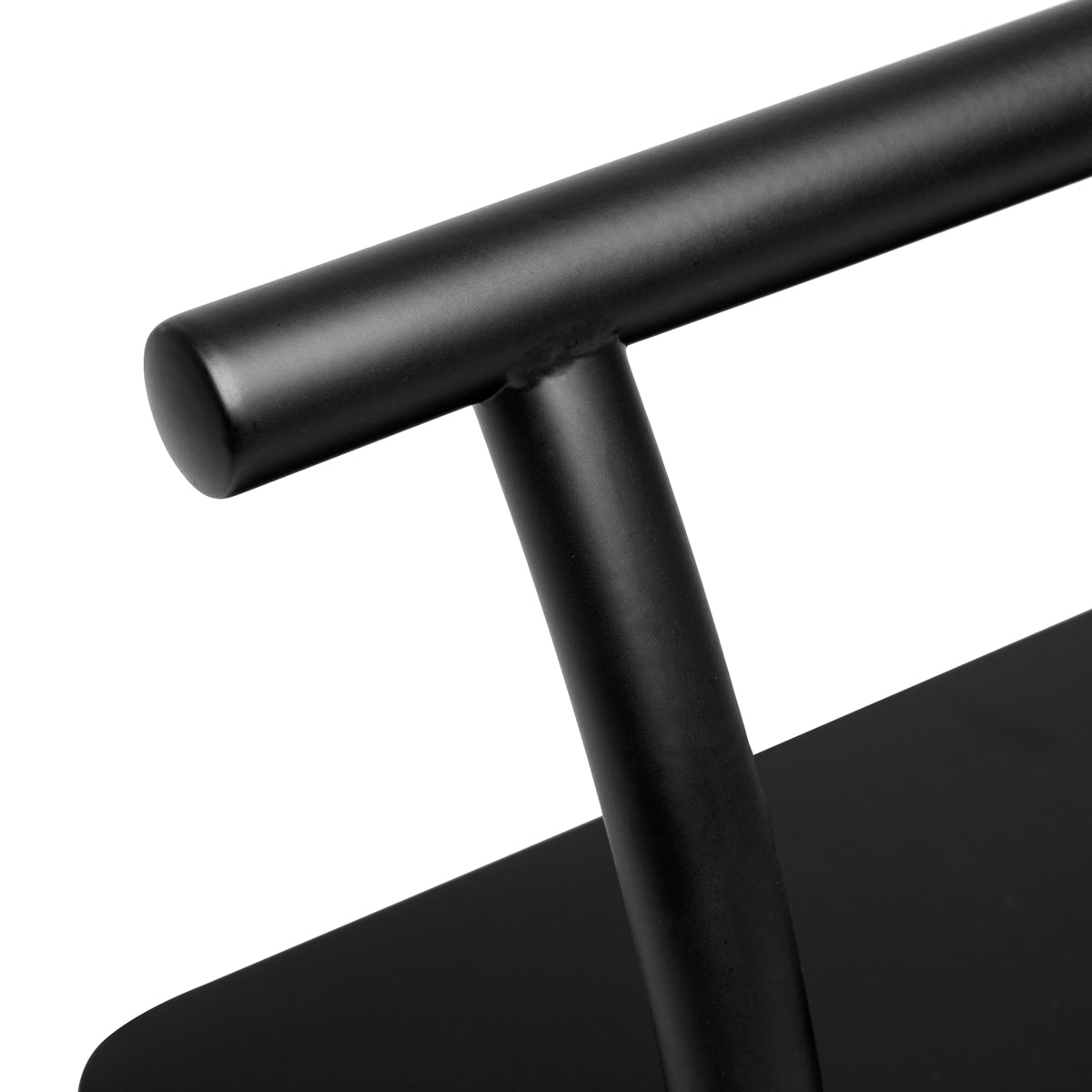 Gabbiano L005S Hairdressing Footrest Black - displayed in a professional treatment-room setting