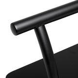 Gabbiano L005S Hairdressing Footrest Black - displayed in a professional treatment-room setting