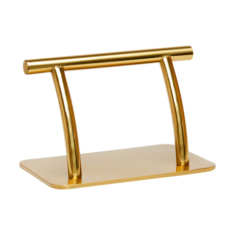 Gabbiano L005S Hairdressing Footrest Gold - full product view at an angle on a white background