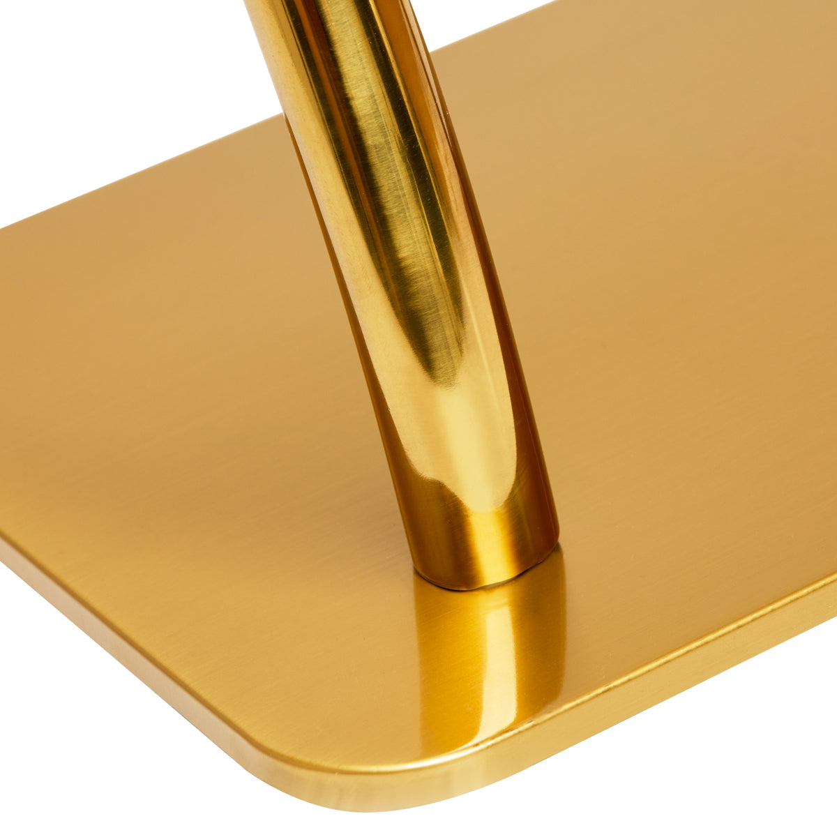 Gabbiano L005S Hairdressing Footrest Gold - close-up of the upholstery and construction details