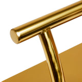 Gabbiano L005S Hairdressing Footrest Gold - displayed in a professional treatment-room setting