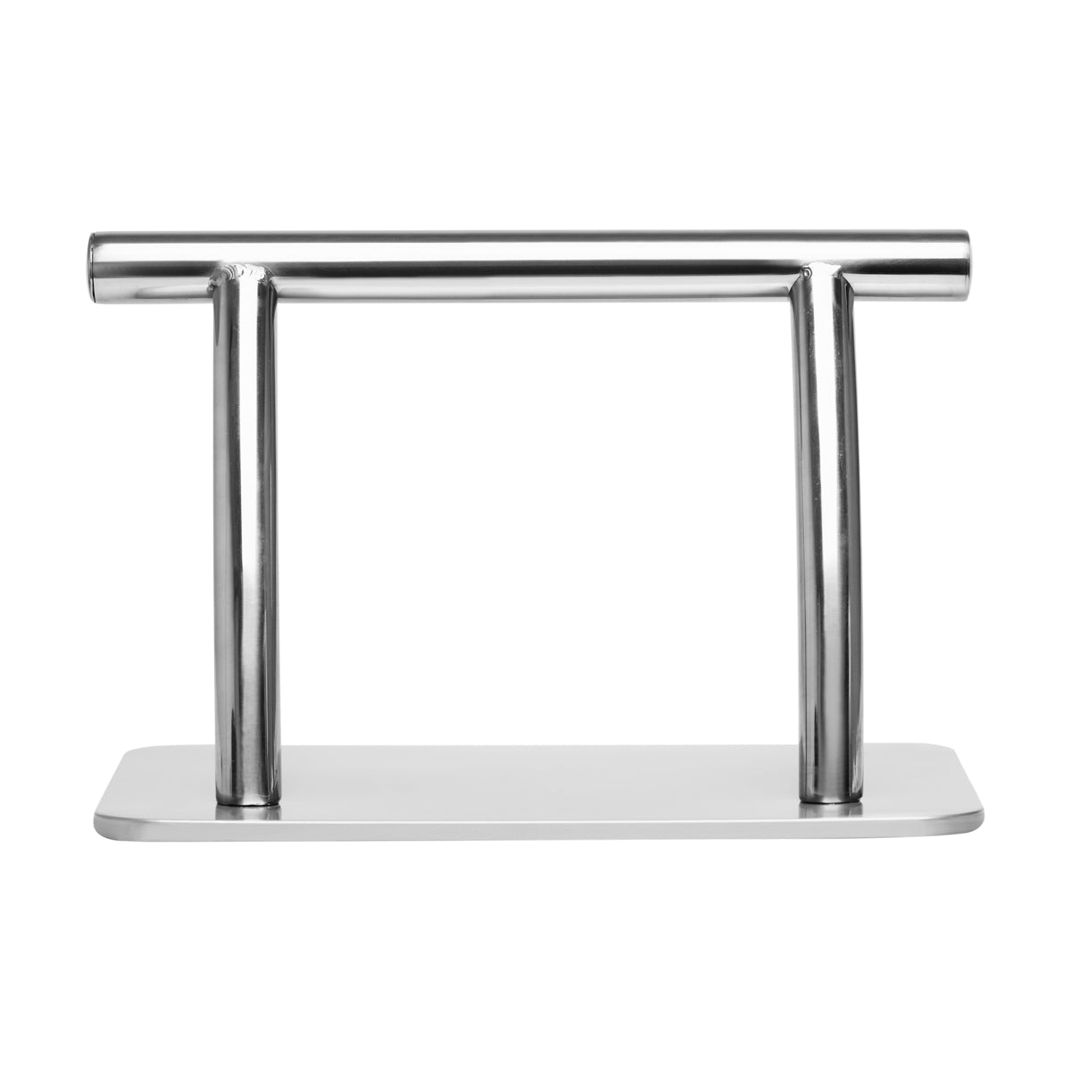 Gabbiano L005S Hairdressing Footrest Silver - full product view on a white background