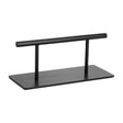Gabbiano L008B Hairdressing Footrest Black - full product view at an angle on a white background