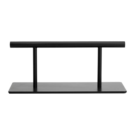 Gabbiano L008B Hairdressing Footrest Black - full product view on a white background