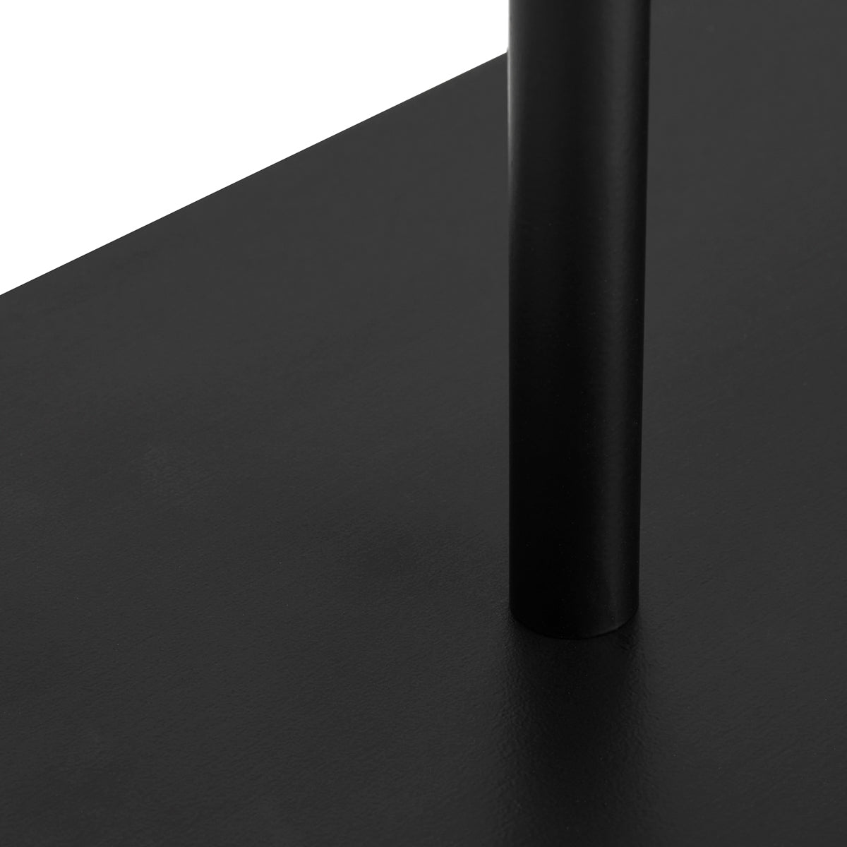 Gabbiano L008B Hairdressing Footrest Black - close-up of the upholstery and construction details