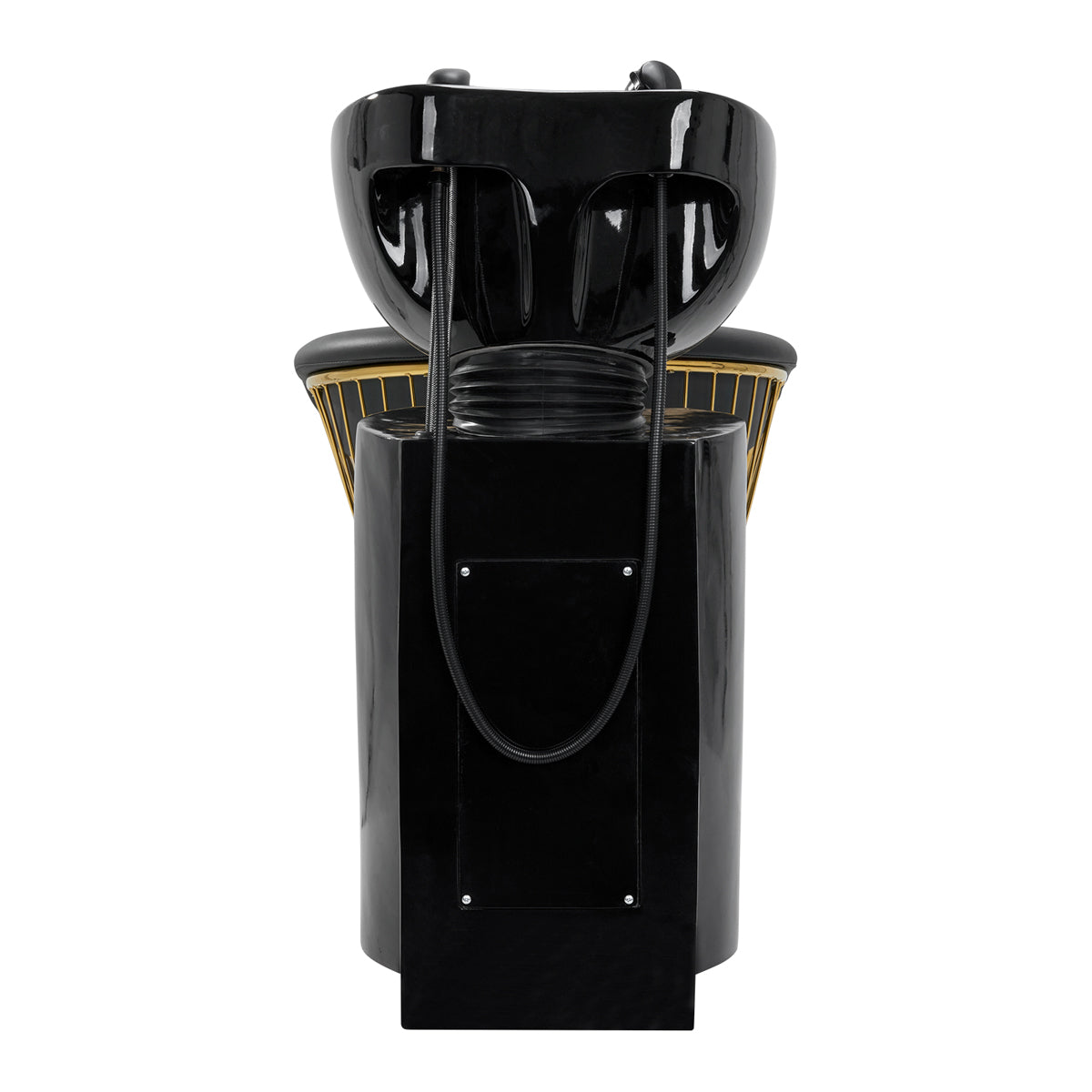 Gabbiano Lille-M Backwash Unit Gold & Black - close-up of a functional part of the basin unit