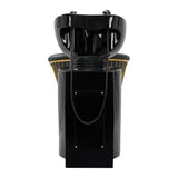 Gabbiano Lille-M Backwash Unit Gold & Black - close-up of a functional part of the basin unit