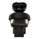 Gabbiano Lille-M Backwash Unit Gold & Black - close-up of a functional part of the basin unit