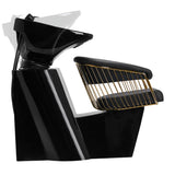 Gabbiano Lille-M Backwash Unit Gold & Black - close-up of a functional part of the basin unit
