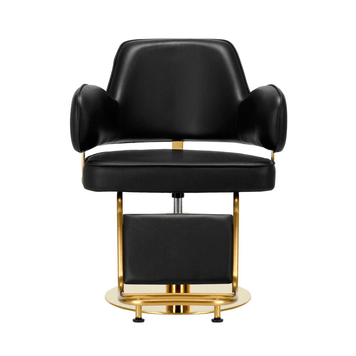 Gabbiano Linz NQ Hair Salon Styling Chair Gold & Black - side view on a white background