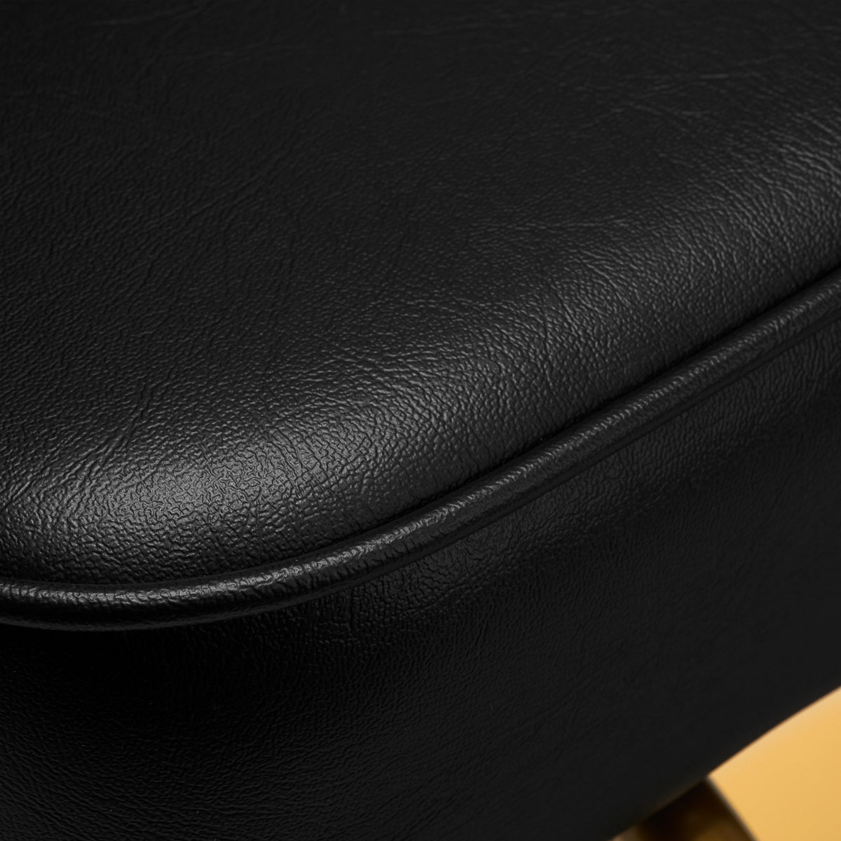Gabbiano Linz NQ Hair Salon Styling Chair Gold & Black - close-up of the upholstery and construction details