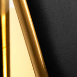 Gabbiano Linz NQ Hair Salon Styling Chair Gold & Black - close-up of the upholstery and construction details