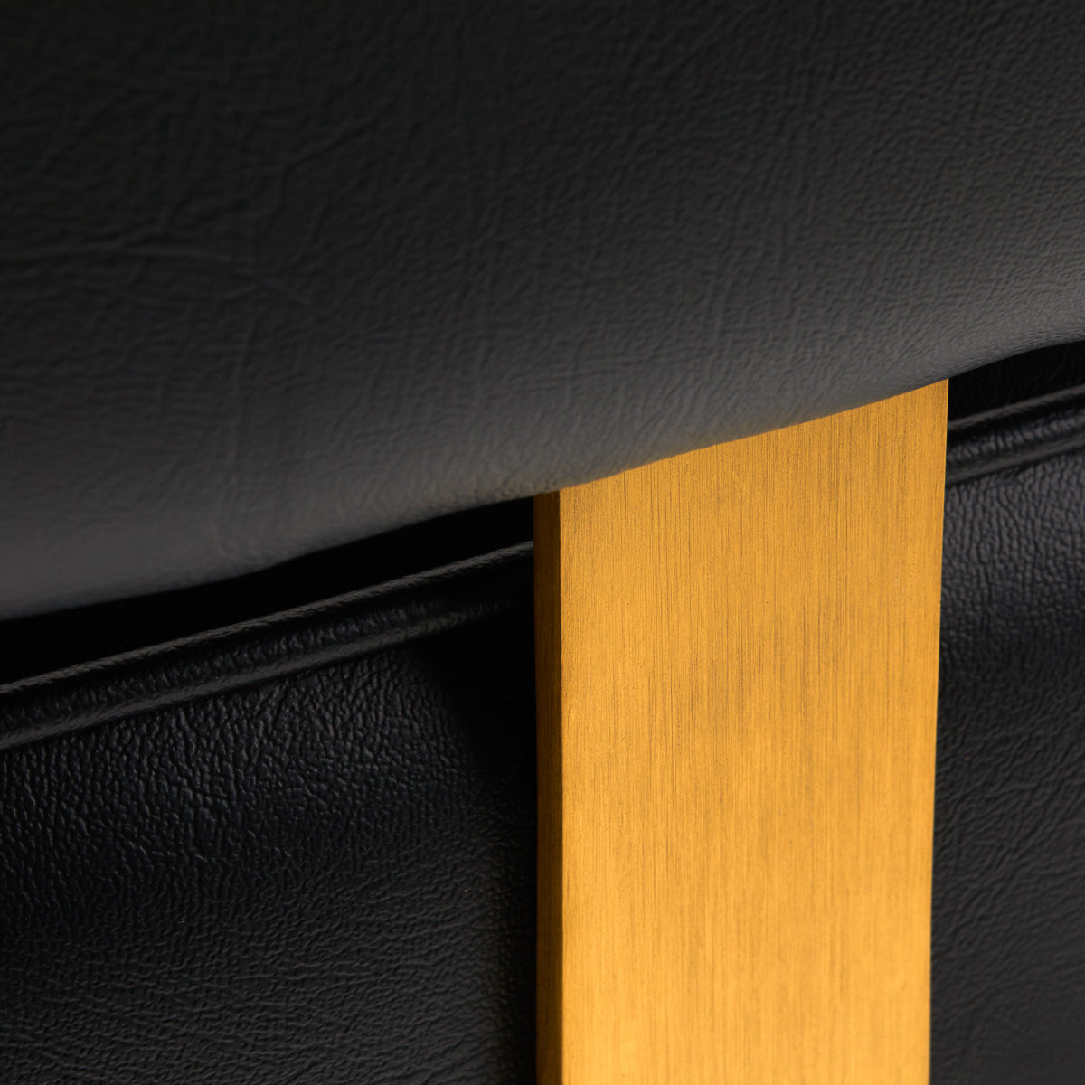 Gabbiano Linz NQ Hair Salon Styling Chair Gold & Black - close-up of the upholstery and construction details