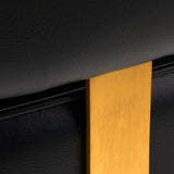Gabbiano Linz NQ Hair Salon Styling Chair Gold & Black - close-up of the upholstery and construction details