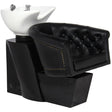 Gabbiano London Hair Wash Unit Black - full product view at an angle on a white background