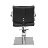 Gabbiano Lyon Hair Salon Styling Chair Black - rear view on a white background