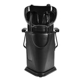 Gabbiano Madrid Backwash Unit Black - front view of the complete wash unit