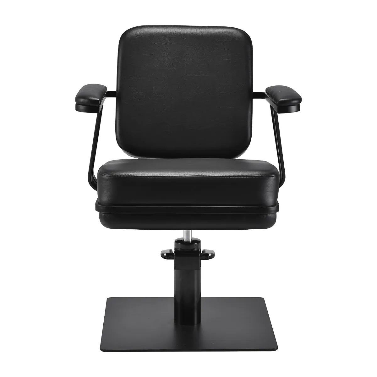 Gabbiano Madrid Hair Salon Styling Chair Black - side view on a white background