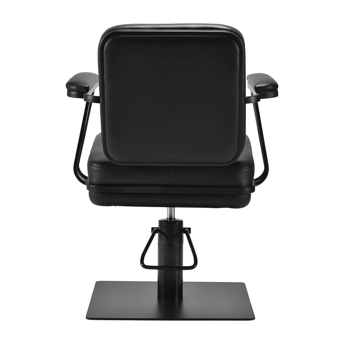 Gabbiano Madrid Hair Salon Styling Chair Black - front view on a white background