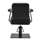 Gabbiano Madrid Hair Salon Styling Chair Black - front view on a white background