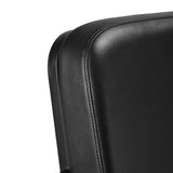 Gabbiano Madrid Hair Salon Styling Chair Black - close-up of the upholstery, frame and footrest details