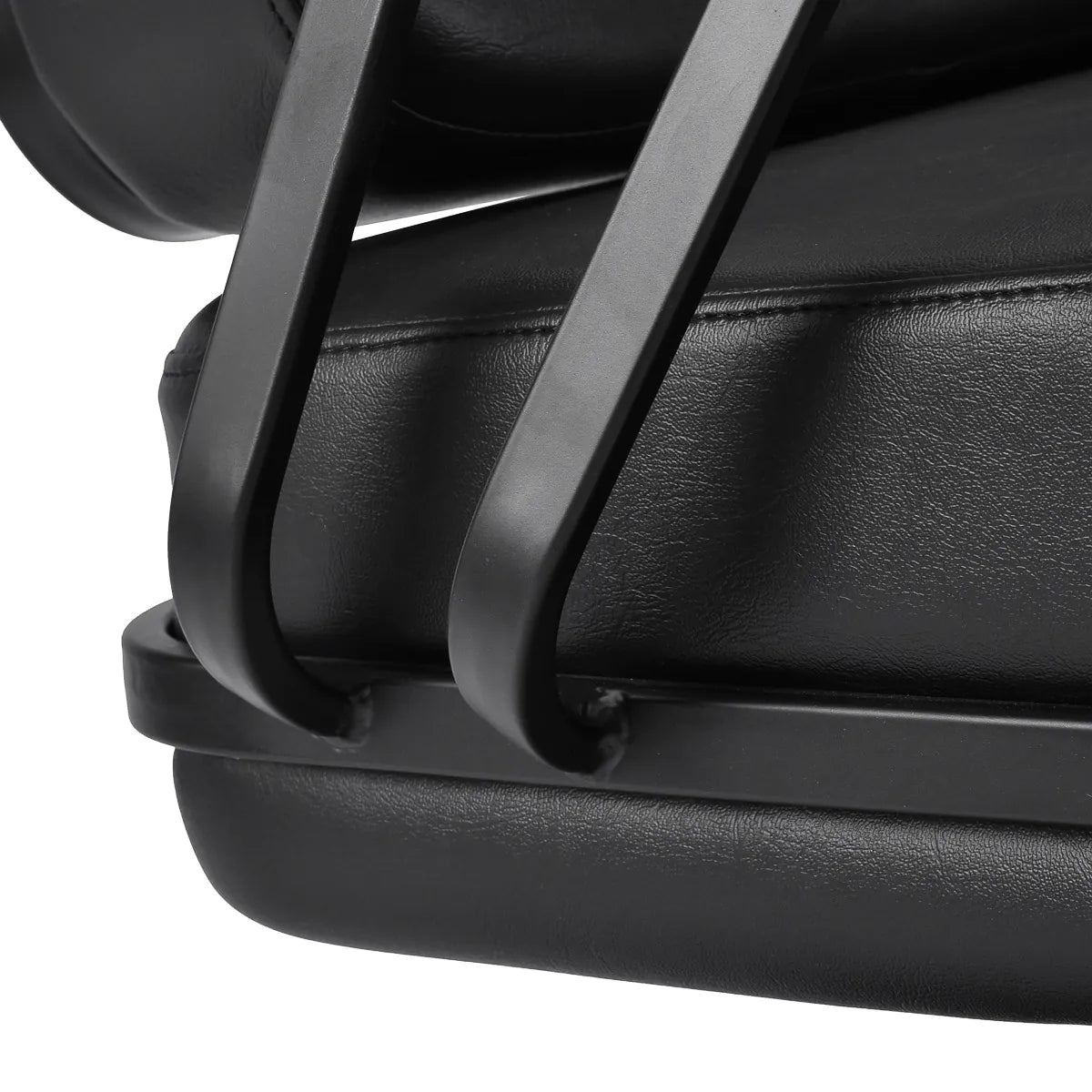 Gabbiano Madrid Hair Salon Styling Chair Black - close-up of the upholstery and construction details