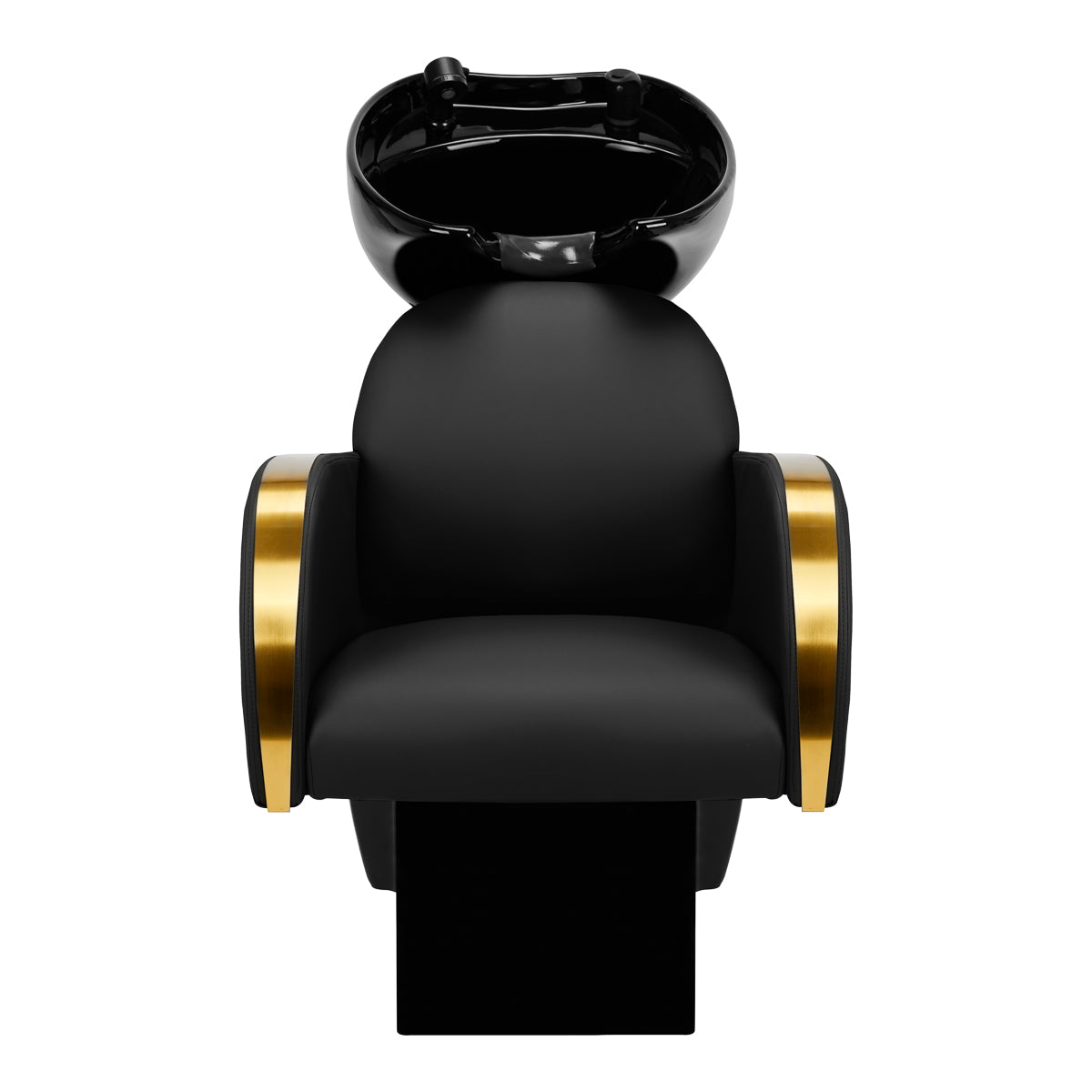 Gabbiano Malaga Backwash Unit Gold & Black - full product view on a white background