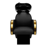 Gabbiano Malaga Backwash Unit Gold & Black - full product view on a white background