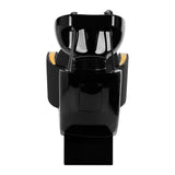Gabbiano Malaga Backwash Unit Gold & Black - side view of the complete wash unit