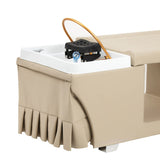 Gabbiano Maldives Head Spa Bed & Professional Hair Washing Station Beige - full product view on a white background