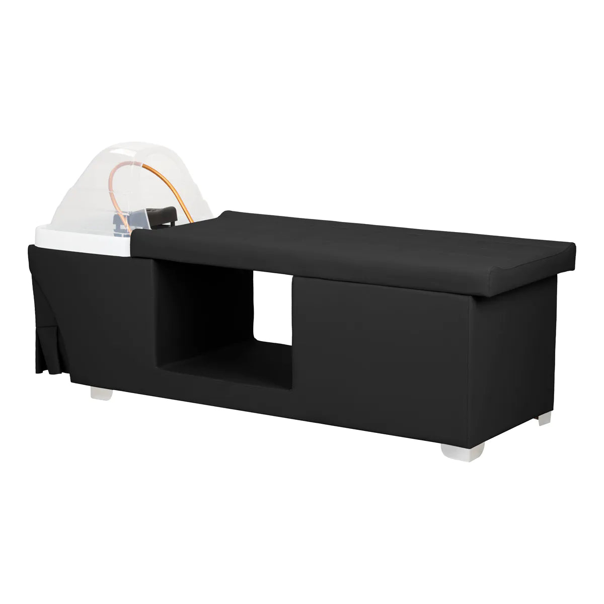 Gabbiano Maldives Head Spa Bed & Professional Hair Washing Station Black - full product view at an angle on a white background