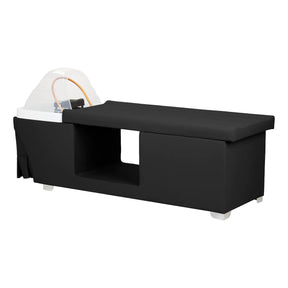 Gabbiano Maldives Head Spa Bed & Professional Hair Washing Station Black - full product view at an angle on a white background