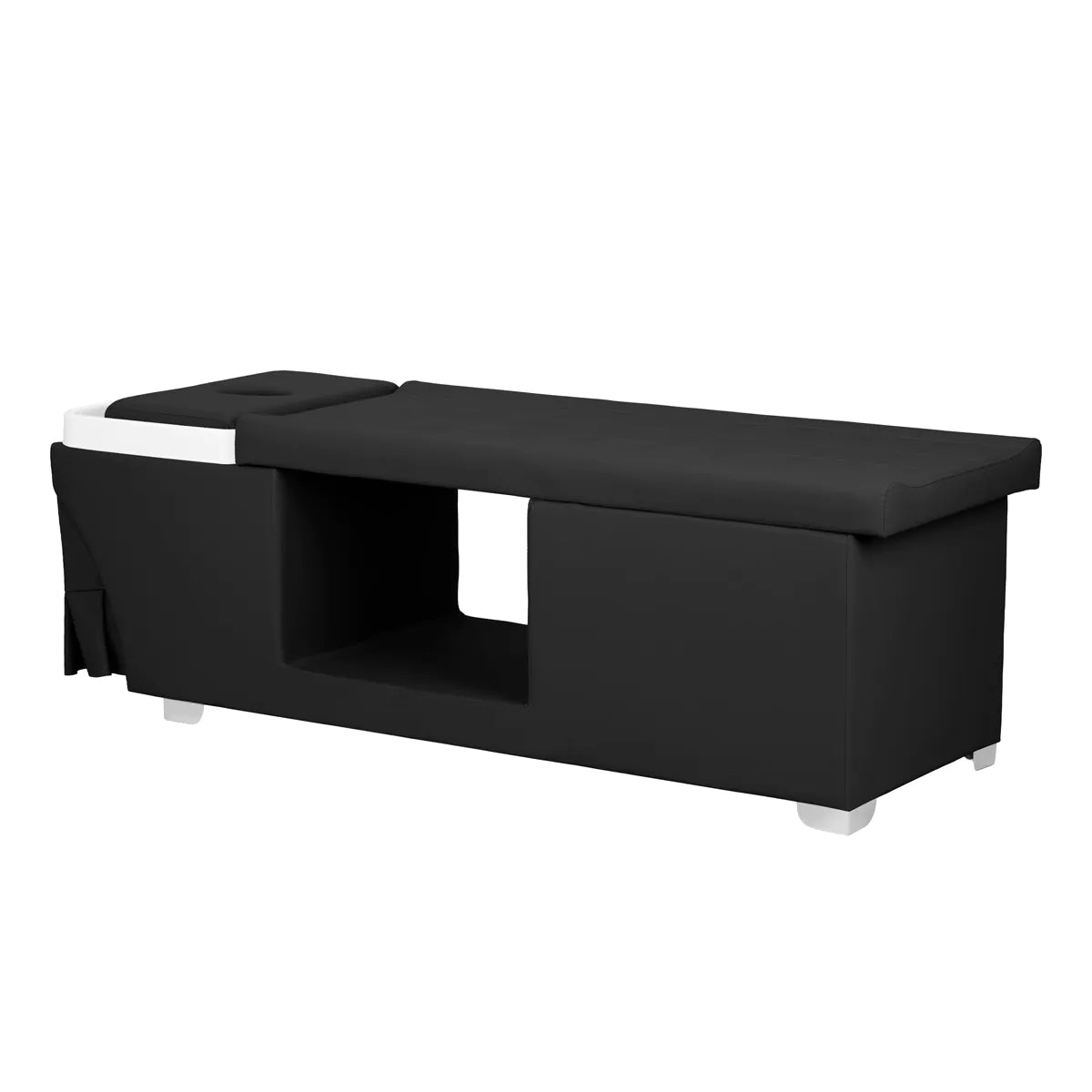 Gabbiano Maldives Head Spa Bed & Professional Hair Washing Station Black - side view of the complete wash unit