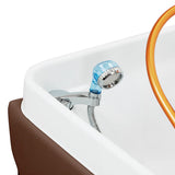 Gabbiano Maldives Head Spa Bed & Professional Hair Washing Station Brown - dimensions and measurements shown