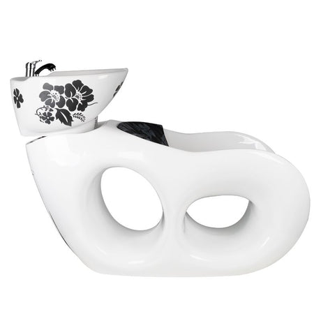 Gabbiano Mallow Backwash Unit White - full product view on a white background