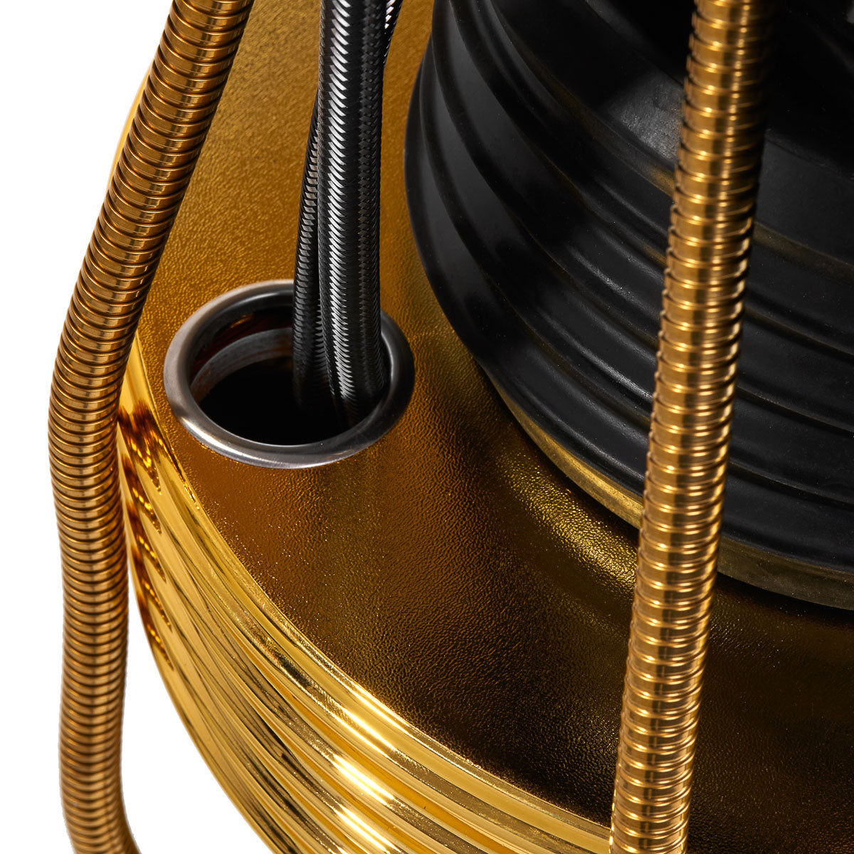 Gabbiano Marcus Backwash Unit Gold & Black - close-up of the upholstery and construction details
