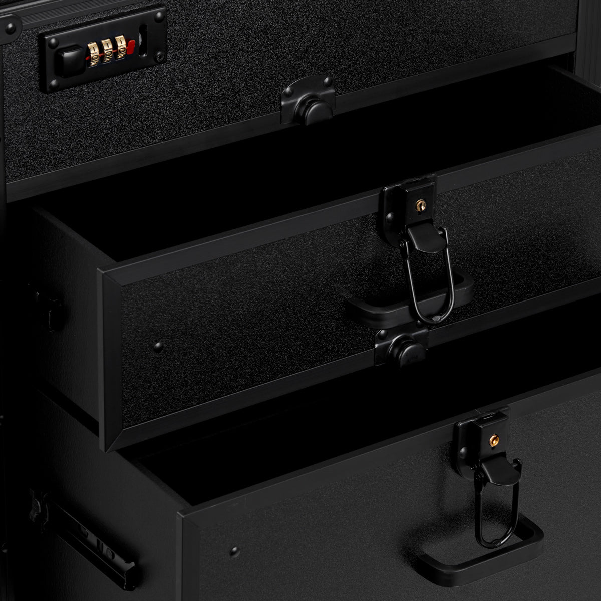 Gabbiano Mobile Hairdresser Trolley V21 Black - close-up of a construction detail