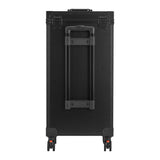 Gabbiano Mobile Hairdresser Trolley V21 Black - front view showing the storage and construction details