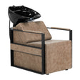 Gabbiano Modena Backwash Unit Antique Black - full product view at an angle on a white background