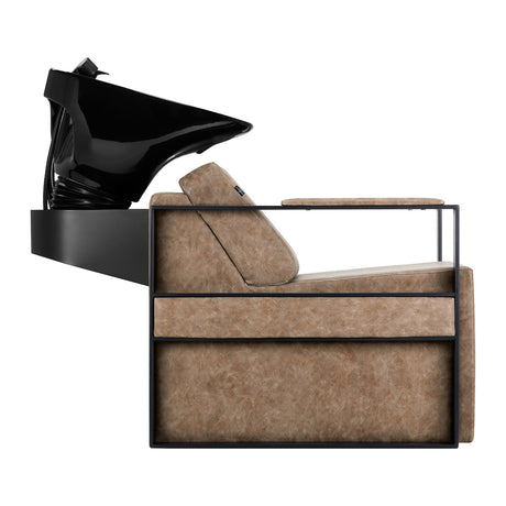 Gabbiano Modena Backwash Unit Antique Black - full product view on a white background