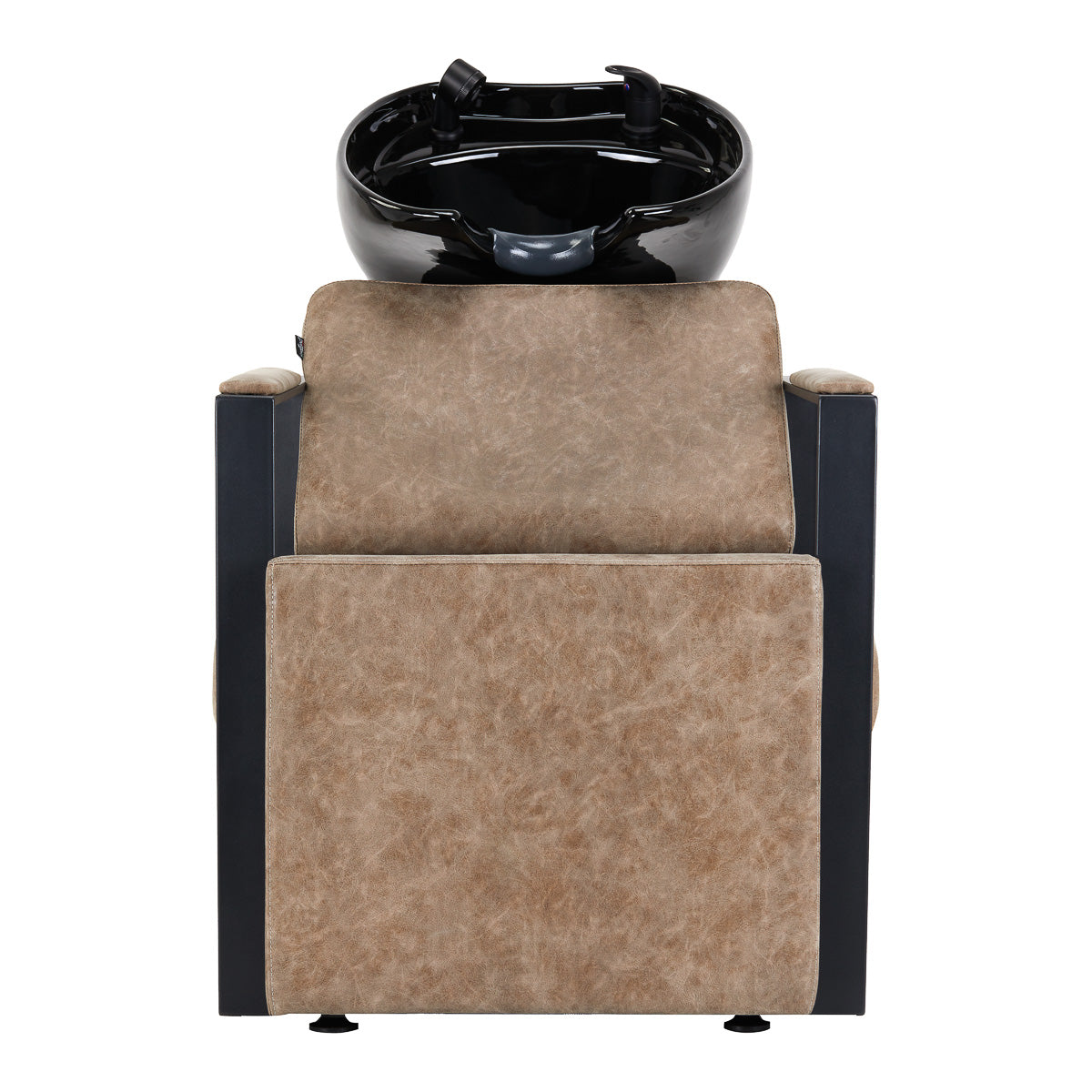 Gabbiano Modena Backwash Unit Antique Black - front view of the complete wash unit