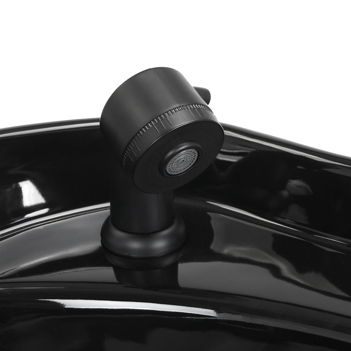 Gabbiano Modena Backwash Unit Antique Black - displayed in a professional treatment-room setting