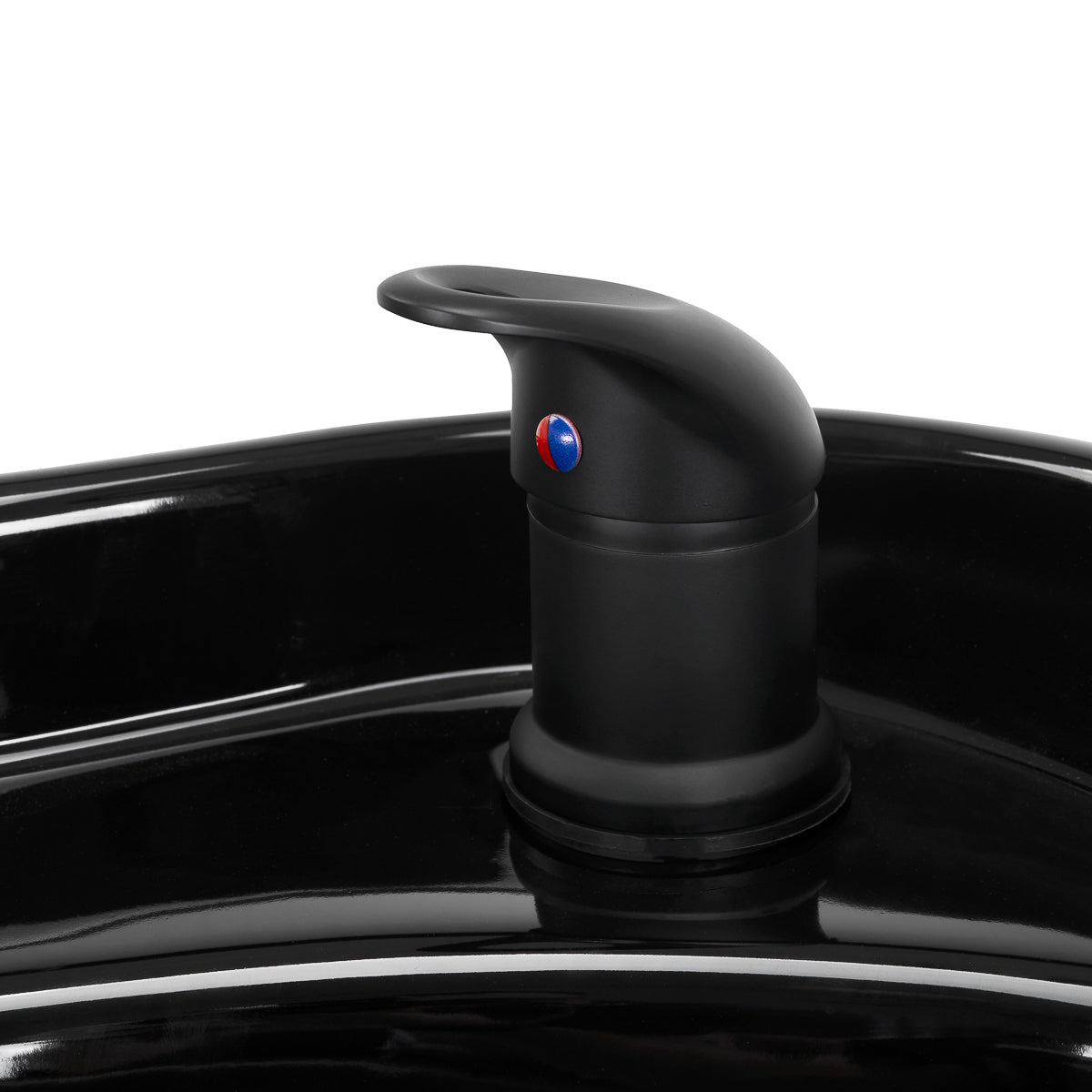Gabbiano Modena Backwash Unit Antique Black - displayed in a professional treatment-room setting