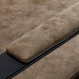Gabbiano Modena Backwash Unit Antique Black - close-up of the upholstery and construction details