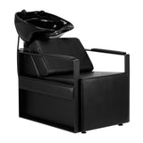 Gabbiano Modena Backwash Unit Black - full product view at an angle on a white background