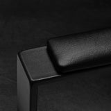 Gabbiano Modena Backwash Unit Black - close-up of the upholstery and construction details