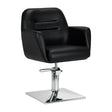 Gabbiano Monaco Hairdressing Chair Black - angled front view on a white background